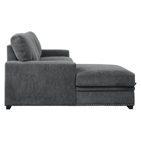 Morelia Charcoal 2-Piece Sectional Left Chaise - Ornate Home