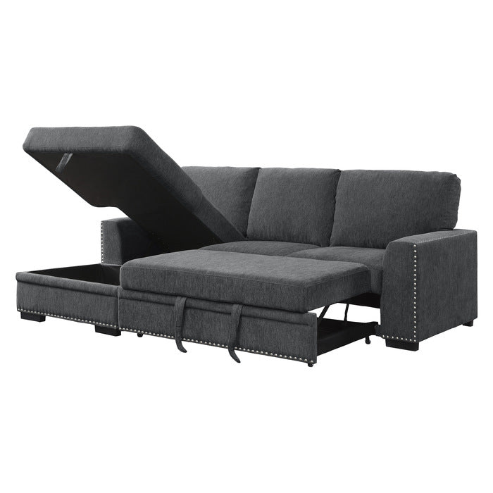 Morelia Charcoal 2-Piece Sectional Left Chaise - Ornate Home