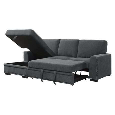 Morelia Charcoal 2-Piece Sectional Left Chaise - Ornate Home