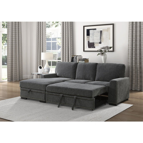 Morelia Charcoal 2-Piece Sectional Left Chaise - Ornate Home