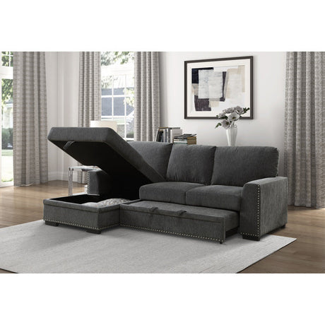 Morelia Charcoal 2-Piece Sectional Left Chaise - Ornate Home