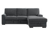 Morelia Charcoal 2-Piece Sectional Right Chaise - Ornate Home