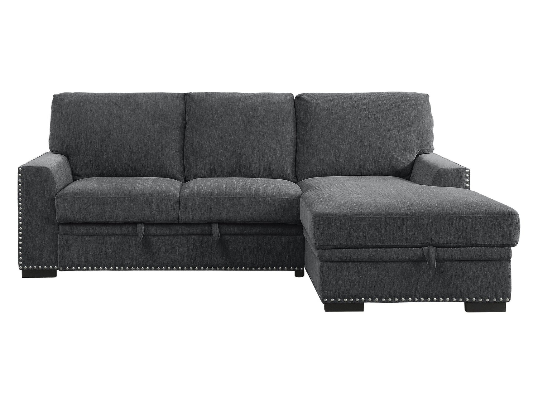 Morelia Charcoal 2-Piece Sectional Right Chaise - Ornate Home