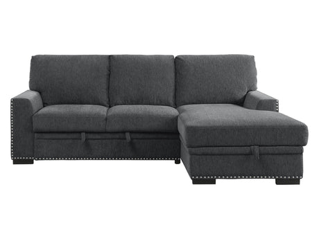 Morelia Charcoal 2-Piece Sectional Right Chaise - Ornate Home