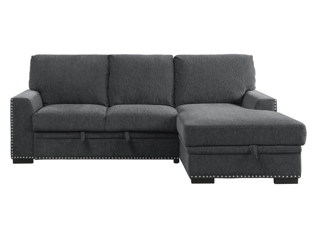 Morelia Charcoal 2-Piece Sectional Right Chaise - Ornate Home