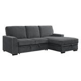 Morelia Charcoal 2-Piece Sectional Right Chaise - Ornate Home