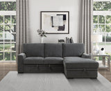 Morelia Charcoal 2-Piece Sectional Right Chaise - Ornate Home