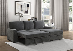 Morelia Charcoal 2-Piece Sectional Right Chaise - Ornate Home