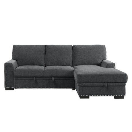 Morelia Charcoal 2-Piece Sectional Right Chaise - Ornate Home