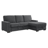 Morelia Charcoal 2-Piece Sectional Right Chaise - Ornate Home