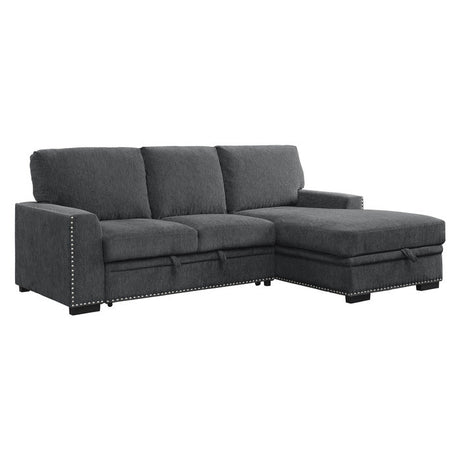 Morelia Charcoal 2-Piece Sectional Right Chaise - Ornate Home