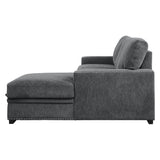 Morelia Charcoal 2-Piece Sectional Right Chaise - Ornate Home