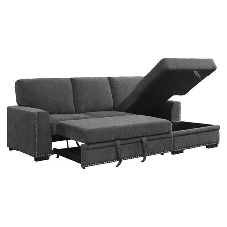 Morelia Charcoal 2-Piece Sectional Right Chaise - Ornate Home