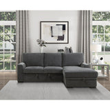 Morelia Charcoal 2-Piece Sectional Right Chaise - Ornate Home