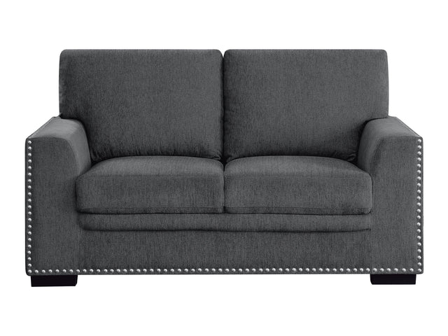 Morelia Charcoal Loveseat - Ornate Home