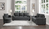 Morelia Charcoal Loveseat - Ornate Home