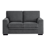 Morelia Charcoal Loveseat - Ornate Home