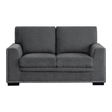 Morelia Charcoal Loveseat - Ornate Home