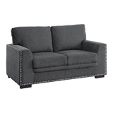 Morelia Charcoal Loveseat - Ornate Home