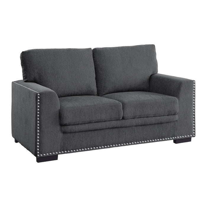 Morelia Charcoal Loveseat - Ornate Home