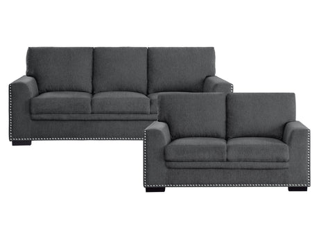 Morelia Charcoal Sofa & Loveseat - Ornate Home