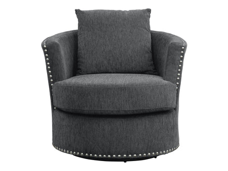Morelia Charcoal Swivel Chair - Ornate Home