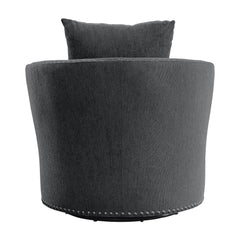 Morelia Charcoal Swivel Chair - Ornate Home
