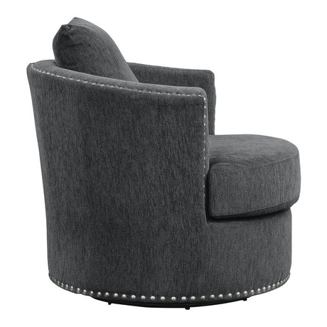 Morelia Charcoal Swivel Chair - Ornate Home