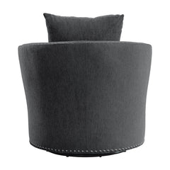 Morelia Charcoal Swivel Chair - Ornate Home