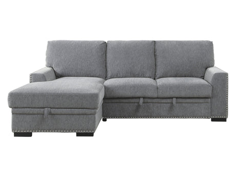 Morelia Dark Gray 2-Piece Sectional Left Chaise - Ornate Home