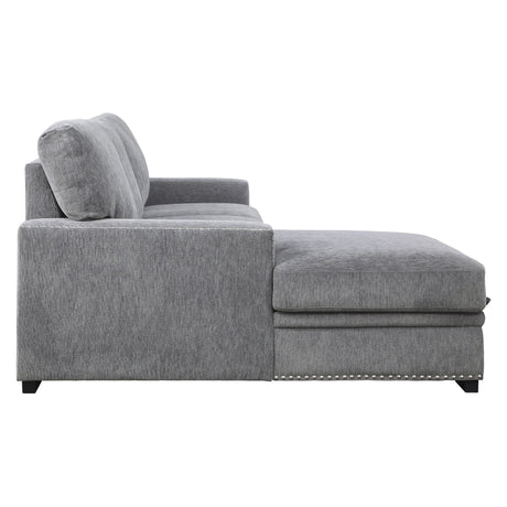 Morelia Dark Gray 2-Piece Sectional Left Chaise - Ornate Home