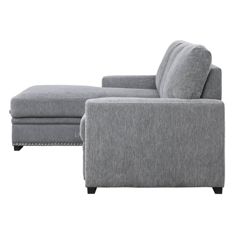 Morelia Dark Gray 2-Piece Sectional Left Chaise - Ornate Home