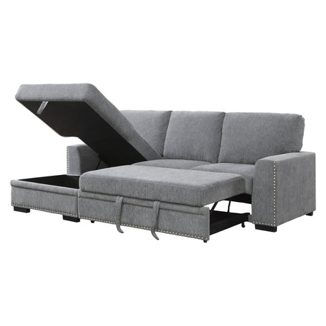 Morelia Dark Gray 2-Piece Sectional Left Chaise - Ornate Home