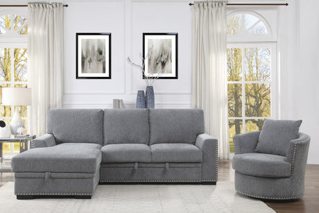Morelia Dark Gray 2-Piece Sectional Left Chaise - Ornate Home