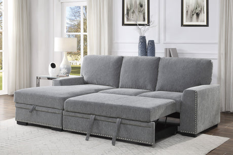 Morelia Dark Gray 2-Piece Sectional Left Chaise - Ornate Home
