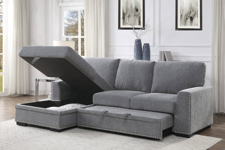 Morelia Dark Gray 2-Piece Sectional Left Chaise - Ornate Home