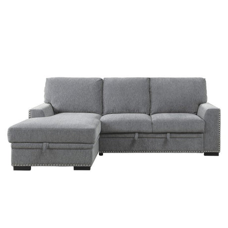 Morelia Dark Gray 2-Piece Sectional Left Chaise - Ornate Home