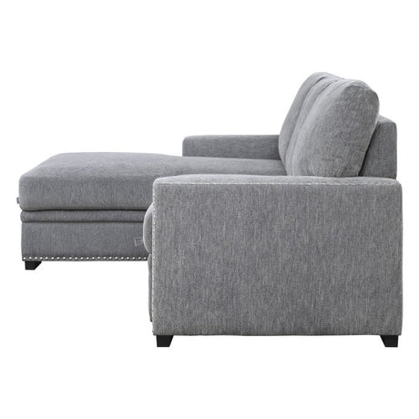 Morelia Dark Gray 2-Piece Sectional Left Chaise - Ornate Home