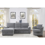 Morelia Dark Gray 2-Piece Sectional Left Chaise - Ornate Home