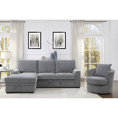 Morelia Dark Gray 2-Piece Sectional Left Chaise - Ornate Home