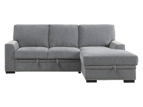 Morelia Dark Gray 2-Piece Sectional Right Chaise - Ornate Home