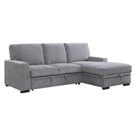 Morelia Dark Gray 2-Piece Sectional Right Chaise - Ornate Home
