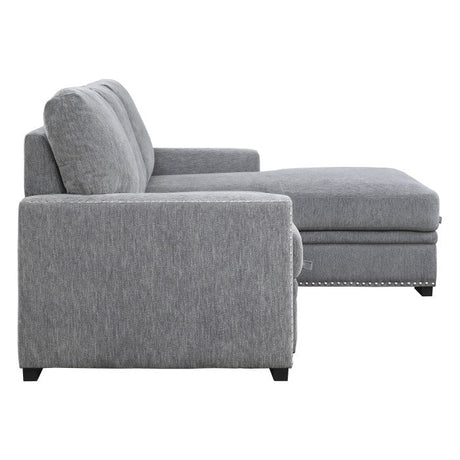Morelia Dark Gray 2-Piece Sectional Right Chaise - Ornate Home