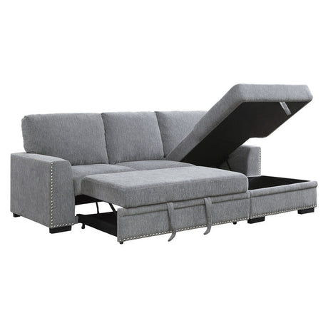 Morelia Dark Gray 2-Piece Sectional Right Chaise - Ornate Home