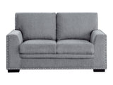 Morelia Dark Gray Loveseat - Ornate Home