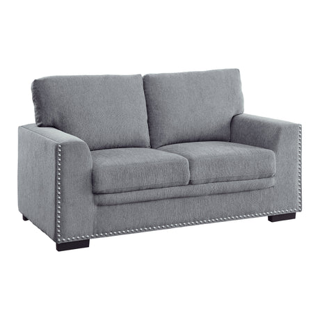 Morelia Dark Gray Loveseat - Ornate Home