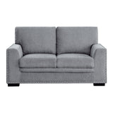 Morelia Dark Gray Loveseat - Ornate Home