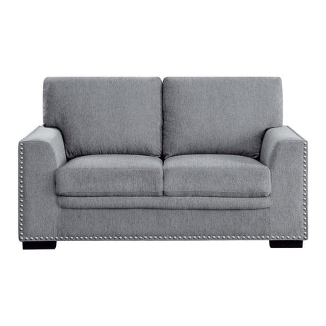 Morelia Dark Gray Loveseat - Ornate Home