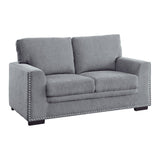 Morelia Dark Gray Loveseat - Ornate Home