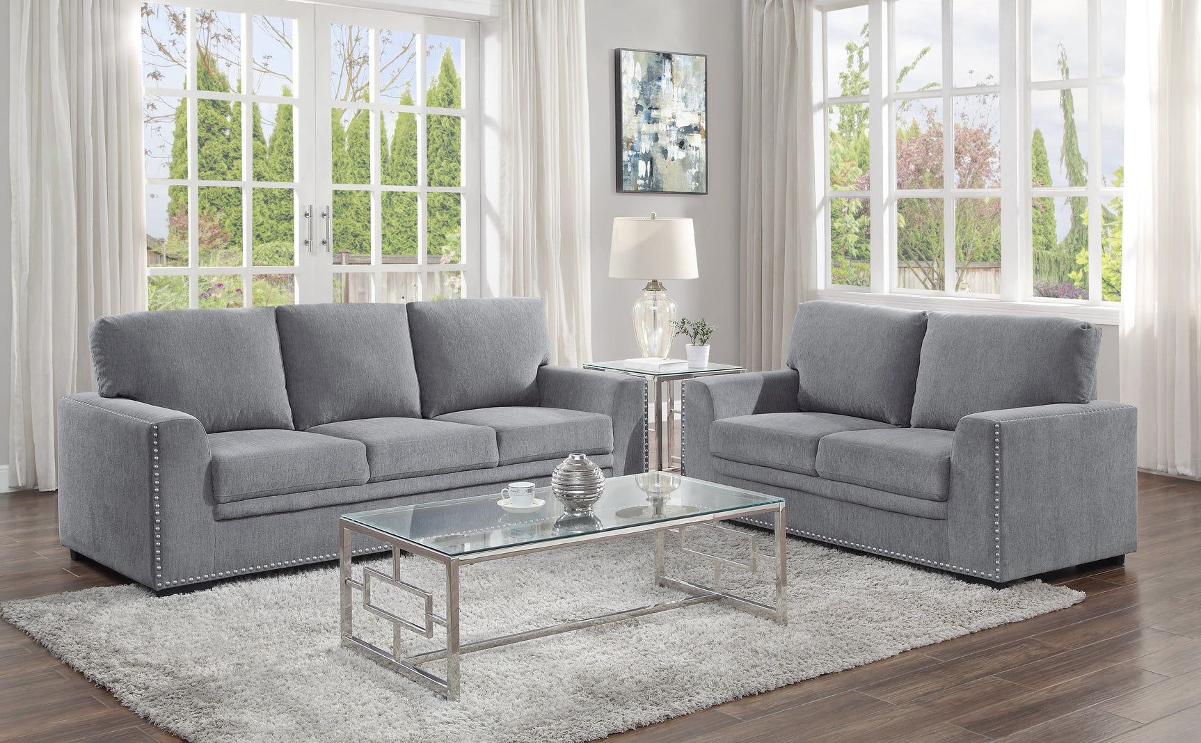 Morelia Dark Gray Sofa - Ornate Home